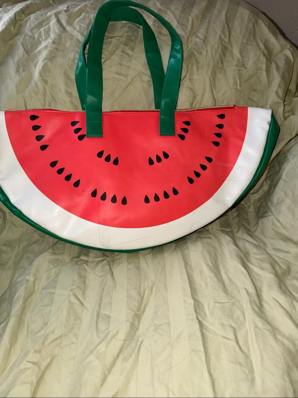 ban.do Watermelon Slice cooler bag in Red, White & Green